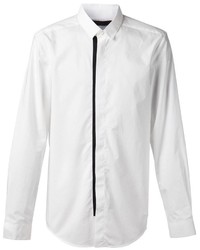 Мужская бело-черная классическая рубашка от Alexander Wang