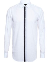 Мужская бело-черная классическая рубашка от Ann Demeulemeester