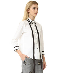 Женская бело-черная классическая рубашка от Marc Jacobs