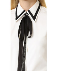 Женская бело-черная классическая рубашка от Marc Jacobs