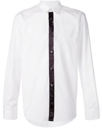 Мужская бело-черная классическая рубашка от Comme Des Garcons Homme Plus