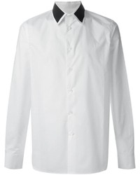 Мужская бело-черная классическая рубашка от Marni