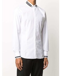 Мужская бело-черная классическая рубашка от Neil Barrett