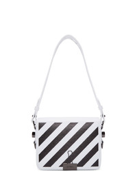 Бело-черная кожаная сумка через плечо от Off-White