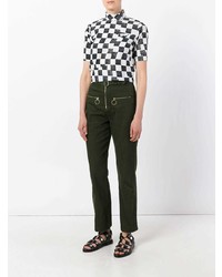 Женская бело-черная кофта с коротким рукавом от Facetasm