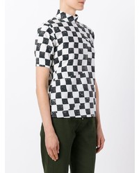 Женская бело-черная кофта с коротким рукавом от Facetasm