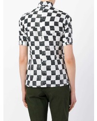 Женская бело-черная кофта с коротким рукавом от Facetasm