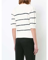 Женская бело-черная кофта с коротким рукавом от Veronica Beard