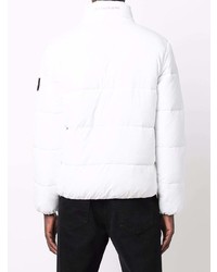 Мужская бело-черная куртка-пуховик с принтом от Calvin Klein Jeans