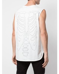 Мужская бело-черная майка с принтом от Haculla