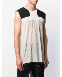 Мужская бело-черная майка от Rick Owens