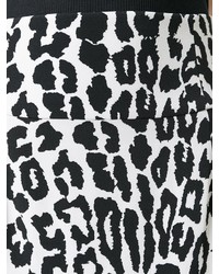 Бело-черная мини-юбка с леопардовым принтом от Alexandre Vauthier