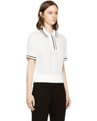 Женская бело-черная рубашка поло от Rag and Bone