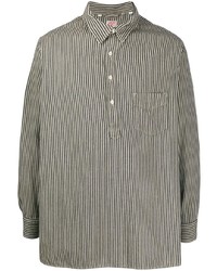 Мужская бело-черная рубашка с длинным рукавом в вертикальную полоску от Levi's Vintage Clothing