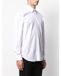 Мужская бело-черная рубашка с длинным рукавом с принтом от Les Hommes