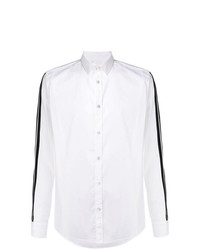 Мужская бело-черная рубашка с длинным рукавом с принтом от Les Hommes Urban