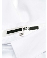 Мужская бело-черная рубашка с длинным рукавом с принтом от McQ Alexander McQueen