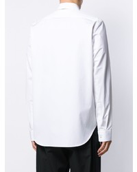 Мужская бело-черная рубашка с длинным рукавом от Jil Sander