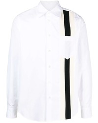Мужская бело-черная рубашка с длинным рукавом от Marni