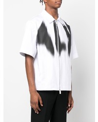 Мужская бело-черная рубашка с коротким рукавом с принтом от 1017 Alyx 9Sm