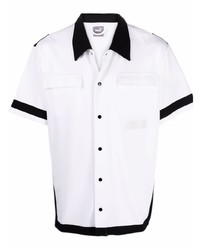 Мужская бело-черная рубашка с коротким рукавом от Puma
