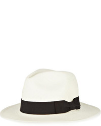 Бело-черная соломенная шляпа