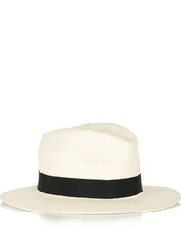 Женская бело-черная соломенная шляпа от Rag and Bone