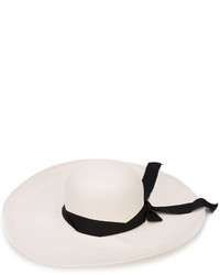 Женская бело-черная соломенная шляпа