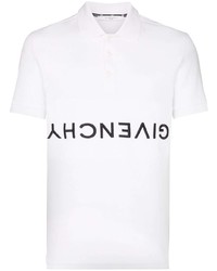 Мужская бело-черная футболка-поло с принтом от Givenchy