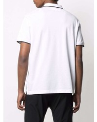 Мужская бело-черная футболка-поло с принтом от Calvin Klein