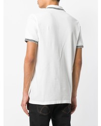 Мужская бело-черная футболка-поло с принтом от Tomas Maier
