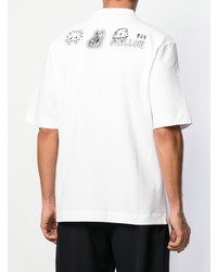 Мужская бело-черная футболка-поло с принтом от McQ Alexander McQueen