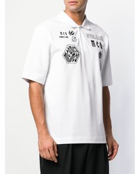 Мужская бело-черная футболка-поло с принтом от McQ Alexander McQueen