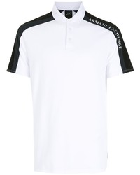 Мужская бело-черная футболка-поло от Armani Exchange