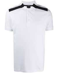Мужская бело-черная футболка-поло от BOSS