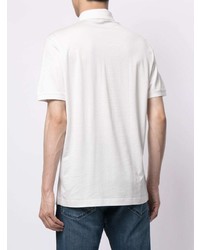 Мужская бело-черная футболка-поло от Emporio Armani