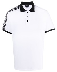 Мужская бело-черная футболка-поло от Just Cavalli