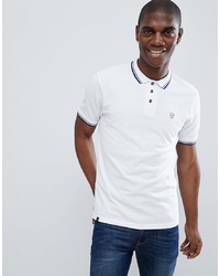 Мужская бело-черная футболка-поло от Le Breve