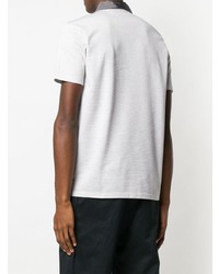 Мужская бело-черная футболка-поло от Lanvin