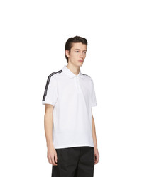Мужская бело-черная футболка-поло от Givenchy