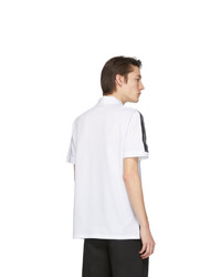 Мужская бело-черная футболка-поло от Givenchy