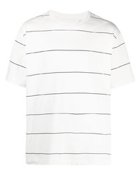 Мужская бело-черная футболка с круглым вырезом в горизонтальную полоску от Levi's Made & Crafted