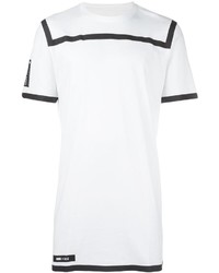 Женская бело-черная футболка с круглым вырезом в горизонтальную полоску от Puma