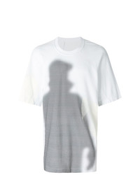 Мужская бело-черная футболка с круглым вырезом с принтом от 11 By Boris Bidjan Saberi