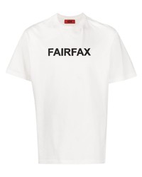 Мужская бело-черная футболка с круглым вырезом с принтом от 424