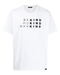 Мужская бело-черная футболка с круглым вырезом с принтом от 7 For All Mankind