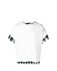 Мужская бело-черная футболка с круглым вырезом с принтом от Andrea Ya'aqov