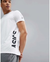 Мужская бело-черная футболка с круглым вырезом с принтом от Asics