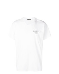Мужская бело-черная футболка с круглым вырезом с принтом от Billy Los Angeles