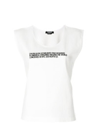 Женская бело-черная футболка с круглым вырезом с принтом от Calvin Klein 205W39nyc